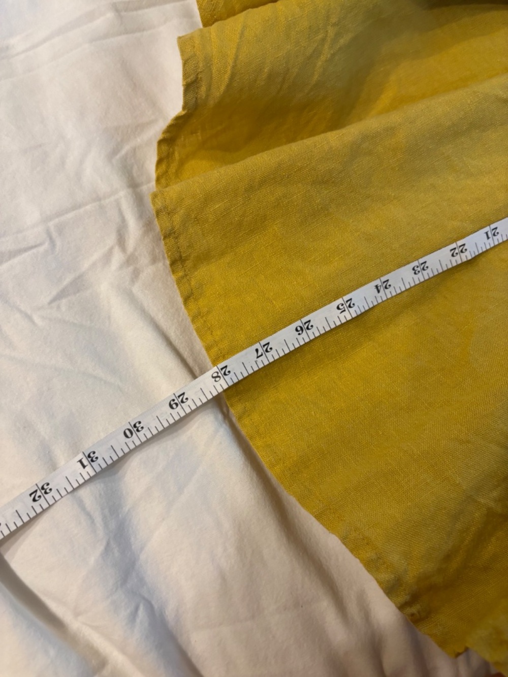 Linen Handmade Studio 100% Linen Yellow Full Circle Skirt, EUC, Size 6 - Picture 6 of 7